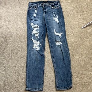 Judy Blue Distressed Boyfriend Jeans Size 27